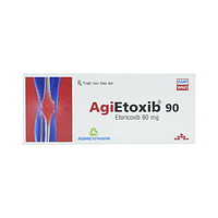Agietoxib 90 của Agimexpharm, gồm 3 vỉ x 10 viên, dùng để điều trị viêm xương khớp.