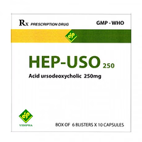 Hep uso 250mg điều trị sỏi mật, cải thiện chức năng gan ,viên nang cứng (10 VI X 10 VIEN)
