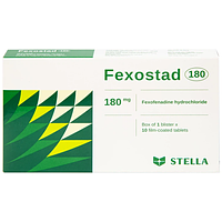 Fexostad 180 Stella điều trị viêm mũi dị ứng theo mùa, mày đay vô căn mạn tính (Hộp 10 viên)
