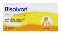 Bisolvon 8mg Boehringer làm loãng đờm, tiêu chất nhầy (Hộp 3 vỉ x 10 viên)