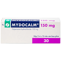 Mydocalm 150mg điều trị sự tăng trương lực cơ xương (3 vỉ x 10 viên) viên nén bao phim