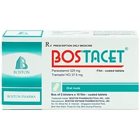 Bostacet Boston điều trị các cơn đau từ trung bình đến nặng hộp 2 vỉ x 10 viên