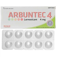 Arbuntec 4 Medisun điều trị ngắn hạn từ đau nhẹ đến đau vừa (3 vỉ x 10 viên)