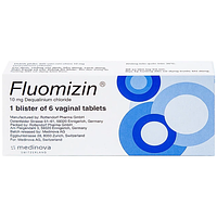 Viên đặt âm đạo Fluomizin Medinova điều trị nhiễm nấm âm đạo, nhiễm khuẩn âm đạo (Hộp 1 vỉ x 6 viên)