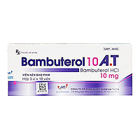 Bambuterol 10mg A.T điều trị hen phế quản, viêm phế quản mạn tính hộp 3 vỉ x 10 viên