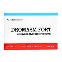 Dromasm Fort 80mg chống co thắt cơ trơn dạ dày - ruột hộp 10 vỉ x 10 viên