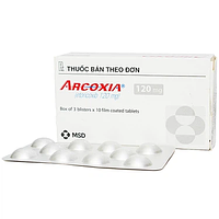 Arcoxia 120mg MSD điều trị thoái hoá khớp, viêm khớp dạng thấp (3 vỉ x 10 viên)