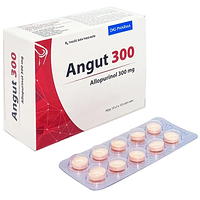 Angut 300mg giảm sự hình thành acid uric, điều trị sỏi thận (10 vỉ x 10 viên nén )