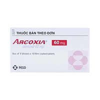 Arcoxia 60mg MSD điều trị thoái hoá khớp, viêm khớp dạng thấp (3 vỉ x 10 viên)