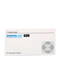 Singulair Chewable 5mg điều trị hen phế quản mạn tính ở người lớn và trẻ em hộp 2 vỉ x 14 viên nhai