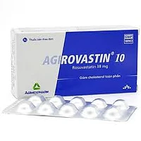 Thuốc Agirovastin 10 Agimexpharm điều trị tăng cholesterol máu (3vỉ x 10 viên)