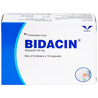 Bidacin 50mg điều trị triệu chứng thoái hóa khớp (Hộp 3 vỉ x 10 viên)