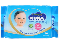 Khăn ướt em bé Nuna không mùi gói 30 miếng