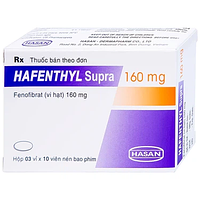 Thuốc Hafenthyl Supra 160mg Hasan điều trị tăng triglycerid máu (3 vỉ x 10 viên)