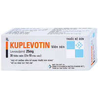 Viên nén Kuplevotin 25mg Korea United dùng để điều trị trướng bụng và rối loạn tiêu hóa (3 vỉ x 10 viên)