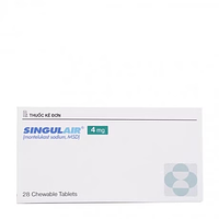 Singulair Chewable 4mg điều trị hen phế quản mạn tính ở người lớn và trẻ em hộp 2 vỉ x 14 viên nhai