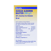 Dung dịch tiêm Human Albumin Baxter 200g/l (50ml) được sử dụng trong việc phục hồi và duy trì thể tích máu