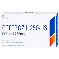 Thuốc Cefprozil 250-US điều trị nhiễm khuẩn (1 vỉ x 10 viên)