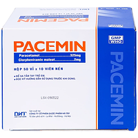 Pacemin điều trị triệu chứng đau đầu, sổ mũi hộp 50 vỉ x 10 viên