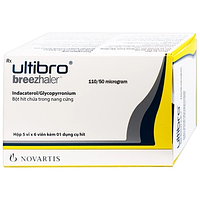 Ultibro Breezhaler Novartis điều trị giảm triệu chứng bệnh phổi mạn tính tắc nghẽn (5 vỉ x 6 viên)
