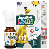 LINEABON D3K2 SPRAY - Hỗ Trợ Hấp Thu Canxi và Tăng Cường Xương (Chai Xịt 10ml)
