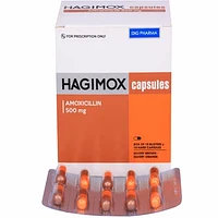 Thuốc Hagimox Capsules 500mg DHG điều trị nhiễm khuẩn (10 vỉ x 10 viên)