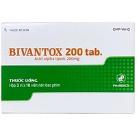 Bivantox 200 tab. Pharbaco điều trị đau dây thần kinh, rối loạn cảm giác ở người tiểu đường (Hộp 3 vỉ x 10 viên)