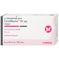 Levothyrox 50µg Merck dùng trong điều trị bướu giáp, suy giáp và ung thư giáp (2 vỉ x 15 viên)