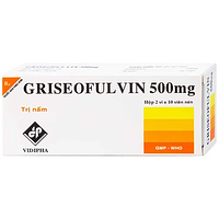 Griseofulvin 500mg Vidipha điều trị các bệnh nấm da, tóc, lông, móng tay, móng chân (2 vỉ x 10 viên)