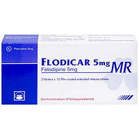 Flodicar MR 5mg Pymepharco điều trị tăng huyết áp (Hộp 3 vỉ x 10 viên)