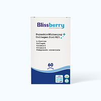 BLISSBERRY Pureskin Whitening Collagen 2in1 hỗ trợ làm đẹp da (Hộp 60 viên)