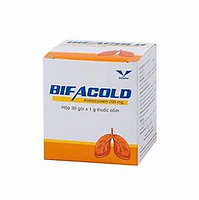Bifacold 200mg tiêu nhầy trong bệnh xơ nang tuyến tụy, viêm phế quản (Hộp 30 gói)