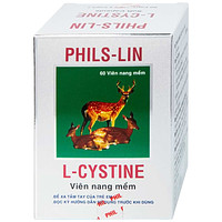L-Cystine 500mg Phils Lin viên nang mềm giúp hỗ trợ điều trị tàn nhang, sạm da và viêm da do thuốc (12 vỉ x 5 viên)
