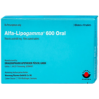 Alfa-Lipogamma 600 Oral Worwag hỗ trợ điều trị đa thần kinh đái tháo đường (Hộp 3 vỉ x 10 viên)