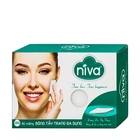Bông Tẩy Trang NIVA Giúp tẩy trang và làm sạch mọi bụi bẩn trên da (Hộp 80 Miếng)