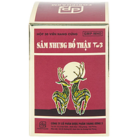 Sâm Nhung Bổ Thận TW3 dưỡng huyết tư âm, bổ thận, cố tinh (Hộp 30 viên)