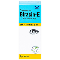 Biracin-E Bidiphar điều trị các nhiễm khuẩn mắt do các chủng nhạy cảm (Chai 5ml)