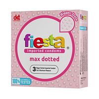 FIESTA Max Dotted (Size 53mm) -  Bao cao su ôm sát gai siêu lớn - Hộp 3 bao 