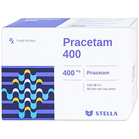 Pracetam 400 Stella dạng viên nén dùng để điều trị chóng mặt và suy giảm trí nhớ (10 vỉ x 10 viên).