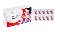 Bofit F trị thiếu máu do thiếu sắt, acid folic (3 vỉ x 10 viên)