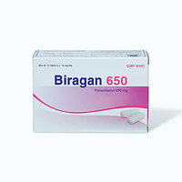Biragan 650mg giảm đau từ nhẹ đến vừa và hạ sốt (Hộp 10 vỉ x 10 viên)