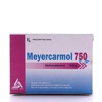 Meyercarmol 750mg trị đau do co thắt cơ, trật khớp (10 vỉ x 10 viên nén bao phim)