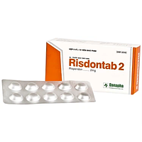 Risdontab 2 Danapha điều trị tâm thần phân liệt cấp và mãn tính (5 vỉ x 10 viên)