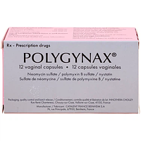 Polygynax điều trị viêm âm đạo, âm hộ - âm đạo hộp 2 vỉ x 6 viên đặt