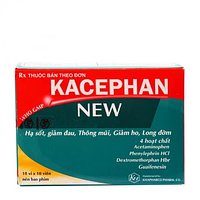 Kacephan New điều trị sốt, nghẹt mũi, sổ mũi hộp 10 vỉ x 10 viên