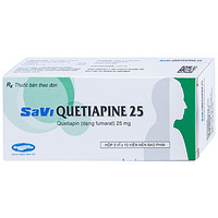 Thuốc Savi Quetiapine 25 dành cho điều trị tâm thần phân liệt (3 vỉ x 10 viên)