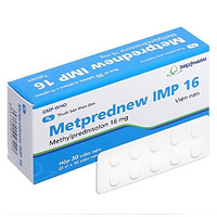 Thuốc Metprednew IMP 16 Imexpharm là glucocorticoid giúp chống viêm và ức chế miễn dịch (3 vỉ x 10 viên)