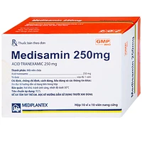 Medisamin 250mg Mediplantex được sử dụng cho việc điều trị chảy máu (10 vỉ x 10 viên)