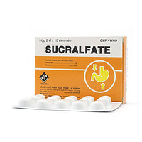 Sucralfate Vidipha dùng cho loét dạ dày - tá tràng (hộp 2 vỉ, mỗi vỉ 10 viên)