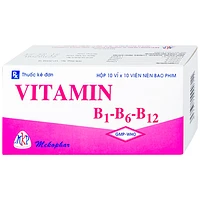 Vitamin B1 - B6 - B12 Mekophar dùng để chữa thiếu Vitamin nhóm B (10 vỉ x 10 viên)